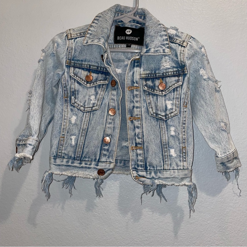 Beau Hudson baby Jean jacket distressed size 6-12 months
